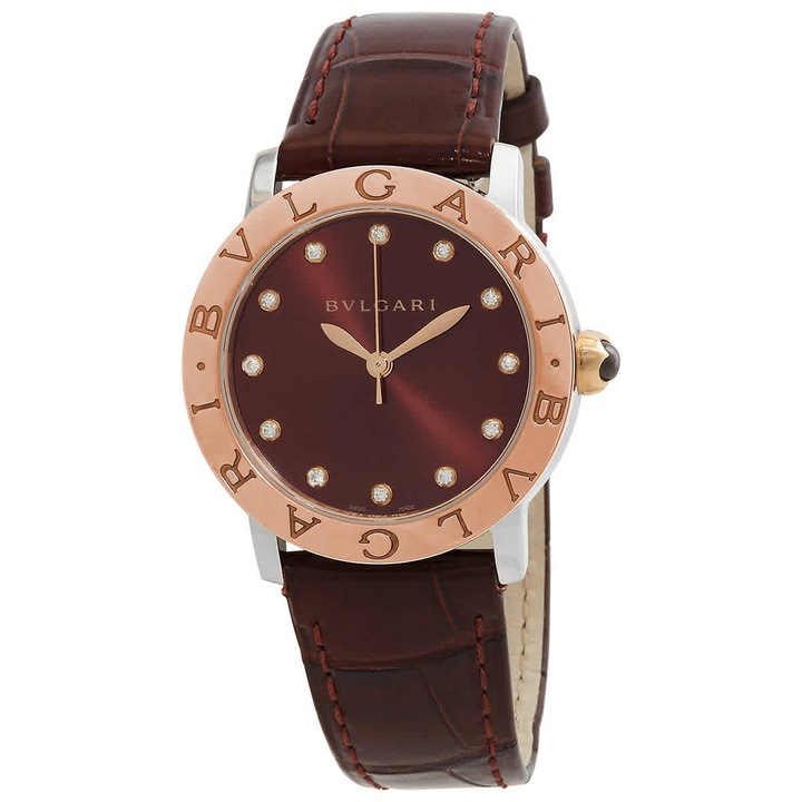 Photo: Bvlgari Automatic Diamond Red Dial Watch BBL33C11SPGLC1112