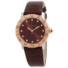 Bvlgari Automatic Diamond Red Dial Watch BBL33C11SPGLC1112