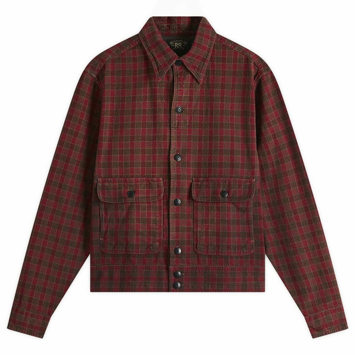 Photo: RRL Men's Highway Check Overshirt in Rl-739 Red/Black