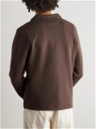De Bonne Facture - Slim-Fit Cotton-Jersey Half-Zip Sweatshirt - Brown