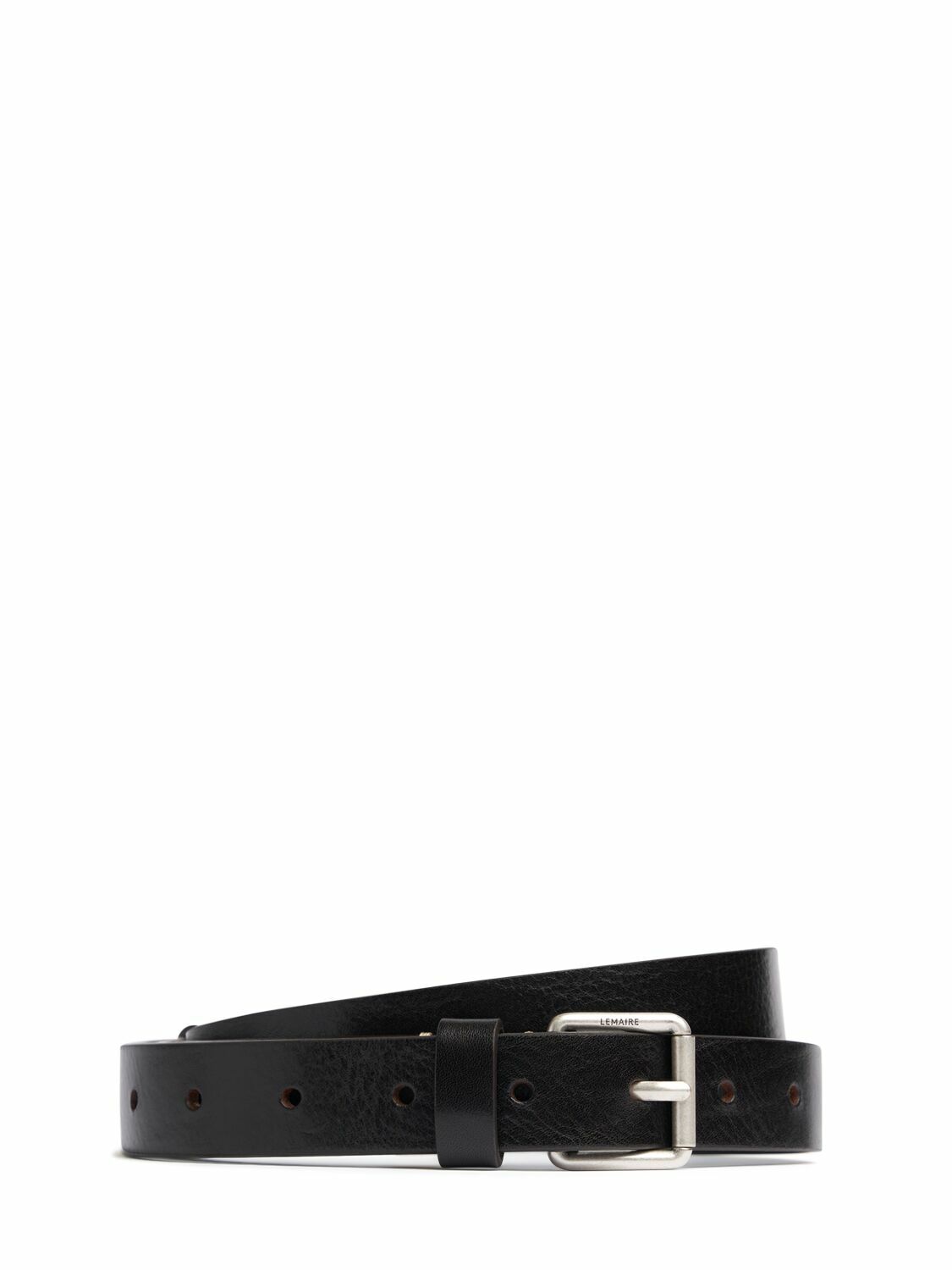 TRIOMPHE BELT 25MM REVERSIBLE IN WHITE LOGO-PRINT AND BROWN CALFSKIN WITH GOLD BUCKLE