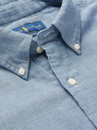 POLO RALPH LAUREN - Button-Down Collar Cotton-Chambray Shirt - Blue