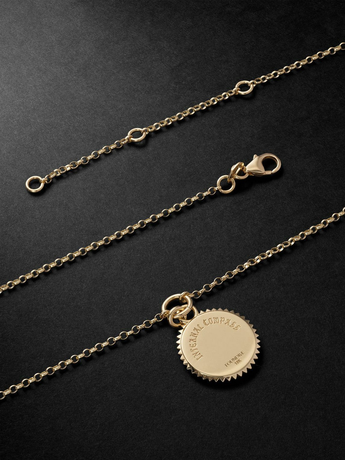 Foundrae - Internal Compass 18-Karat Gold Diamond Pendant Necklace