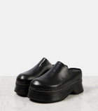 Alexander McQueen Leather platform clogs