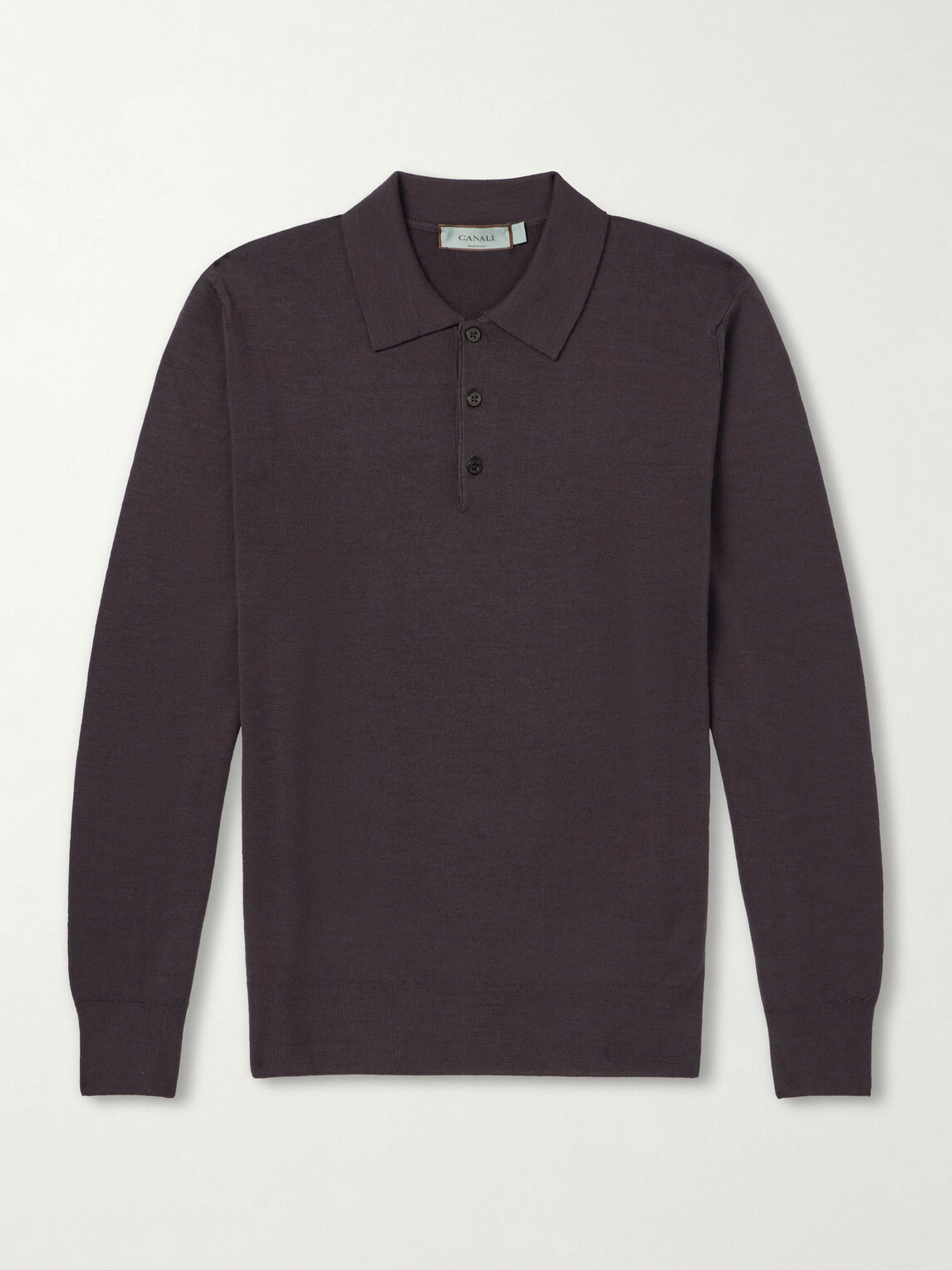 Canali - Wool Polo Shirt - Brown