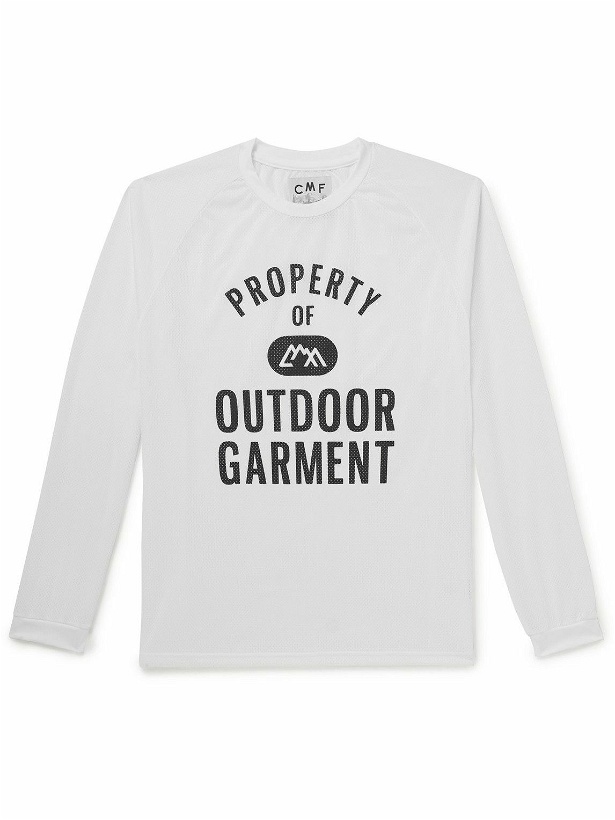 Photo: Comfy Outdoor Garment - Logo-Print Mesh T-Shirt - White