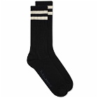Nudie Jeans Co Men's Nudie Amundsson Sport Sock in Black