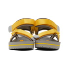 Suicoke Yellow and Black Depa-V2EU3 Sandals