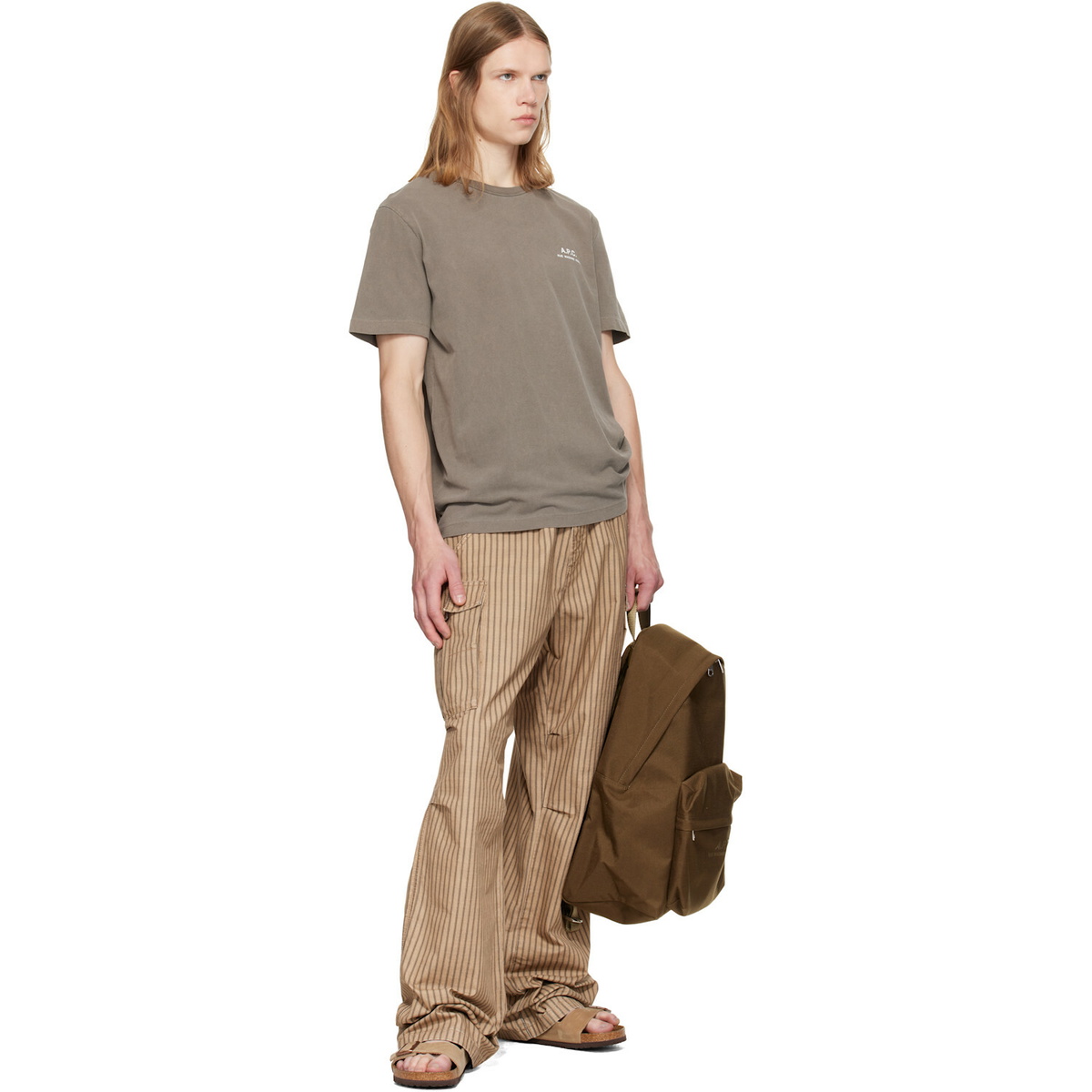 A.P.C. Khaki Backstage Backpack