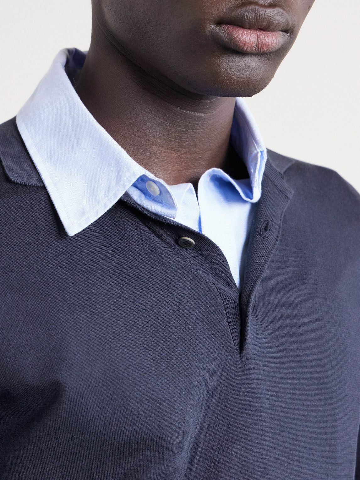 Lardini - Cotton Polo Shirt - Blue