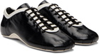 Dries Van Noten Black Leather Ballerina Sneakers