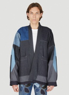 Drop 6 Patchwork Kimono Jacket in Blue