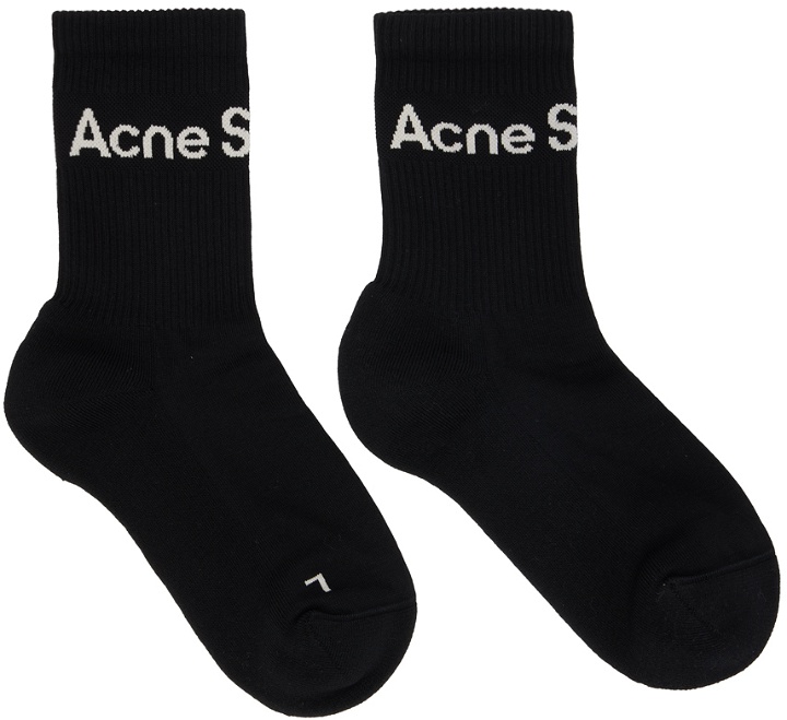 Photo: Acne Studios Black Logo Socks