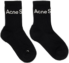 Acne Studios Black Logo Socks