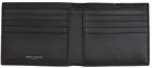 Saint Laurent Black Croc Tiny Monogram East/West Bifold Wallet