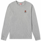 Kenzo Paris Men's Kenzo Long Sleeve Back Logo T-Shirt in Pearl Grey