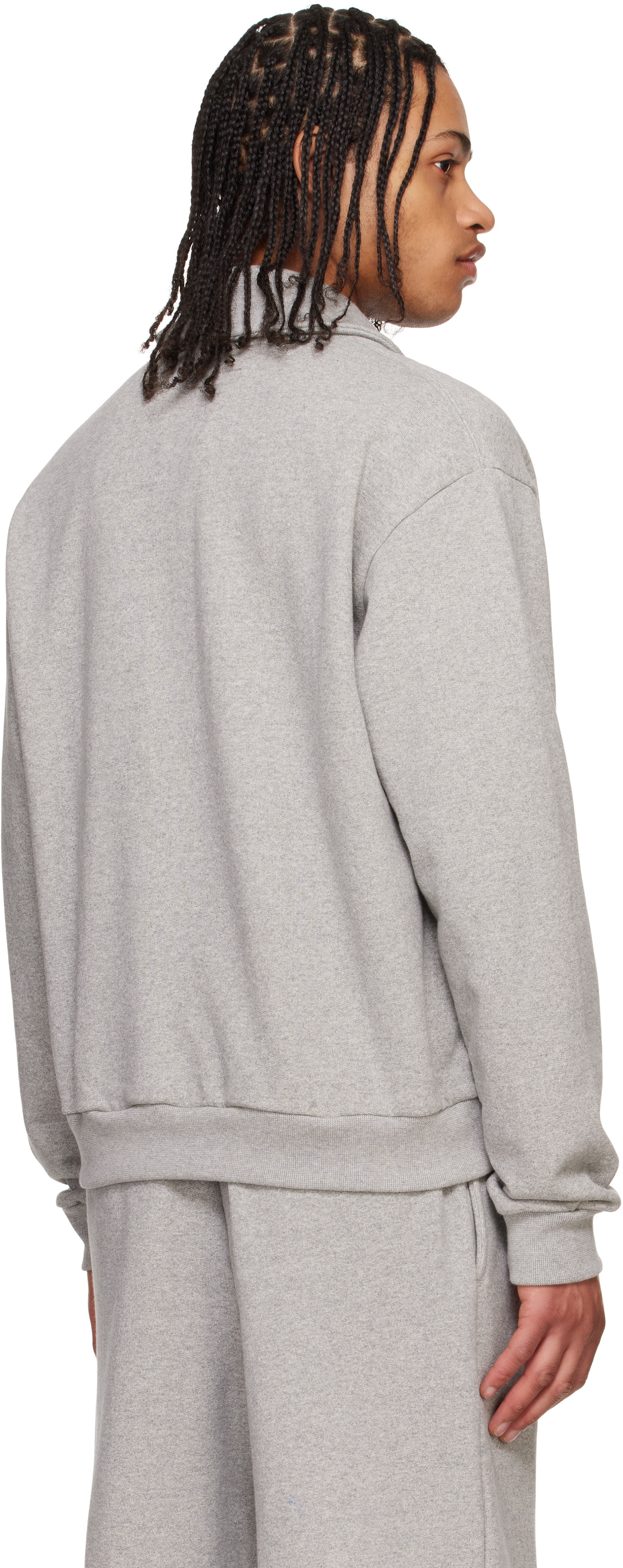 SOSHIOTSUKI Gray Shawl Collar Sweatshirt