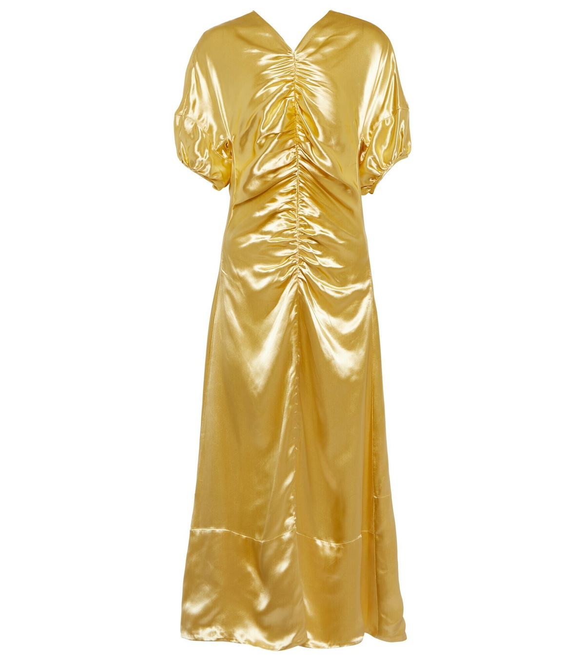Proenza Schouler - Glace gathered satin midi dress Proenza Schouler