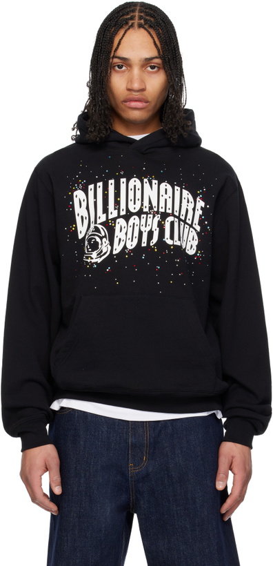 Photo: Billionaire Boys Club Black Embellished Arch Logo Popover Hoodie