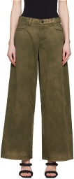 Alexander Wang Khaki Five-Pocket Trousers