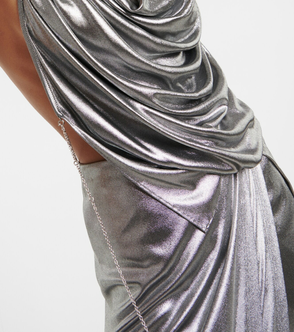 Loewe - Draped lamé halterneck top Loewe