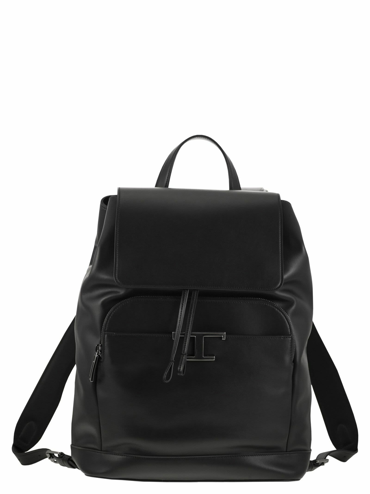 【送料&関税込】Tod's Zaino T Timeless Backpack Man BLACK T Timeless Backpack in Leather Medium