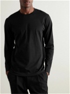 Sunspel - Supima Cotton-Jersey T-Shirt - Black