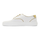 Saint Laurent White and Gold Venice Sneakers