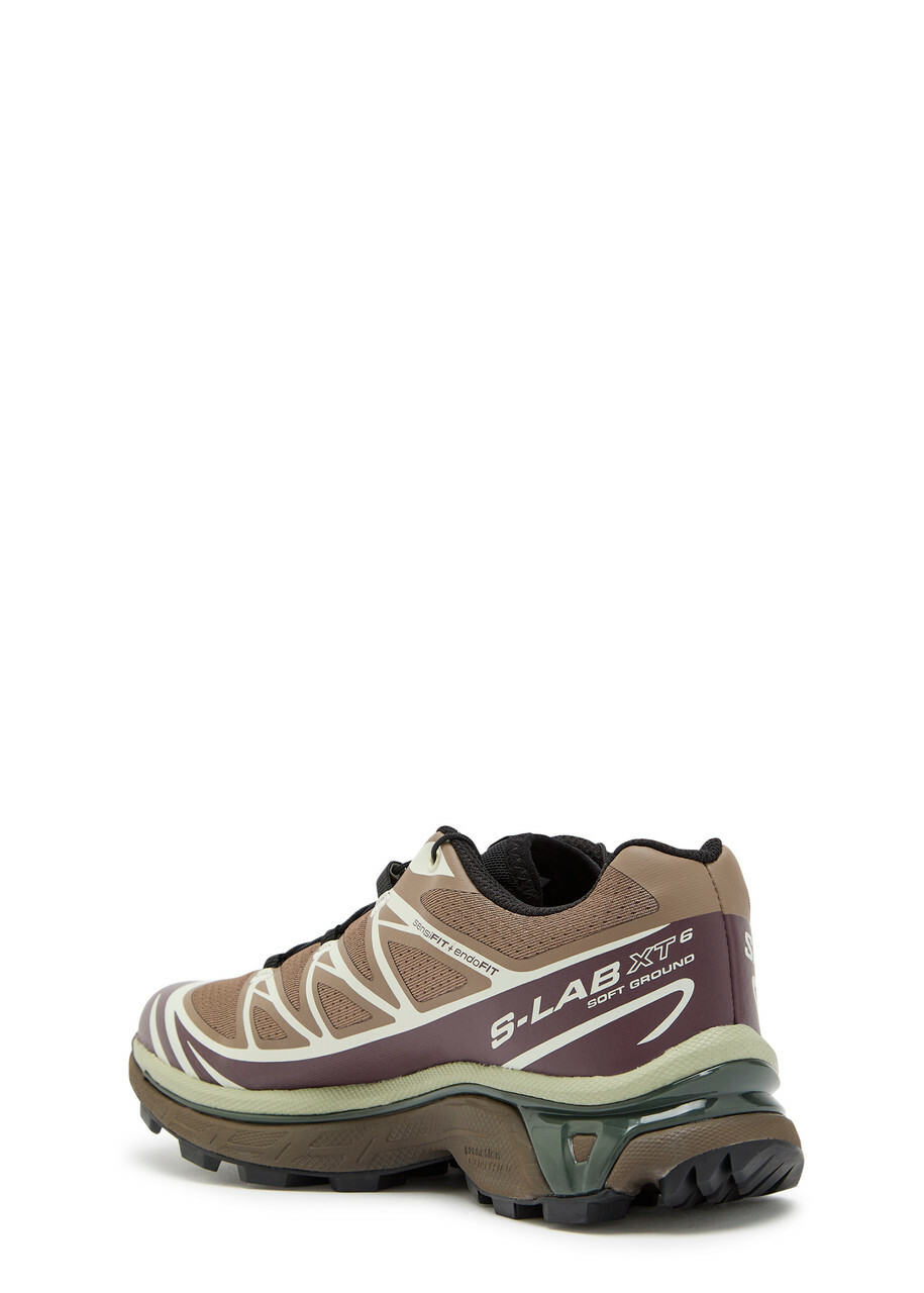 Salomon XT-6 Panelled Mesh Sneakers Cream