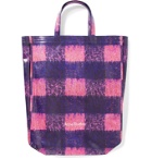 Acne Studios - Checked Coated-Canvas Tote Bag - Purple