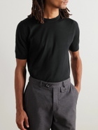 John Smedley - Kempton Slim-Fit Sea Island Cotton T-Shirt - Black