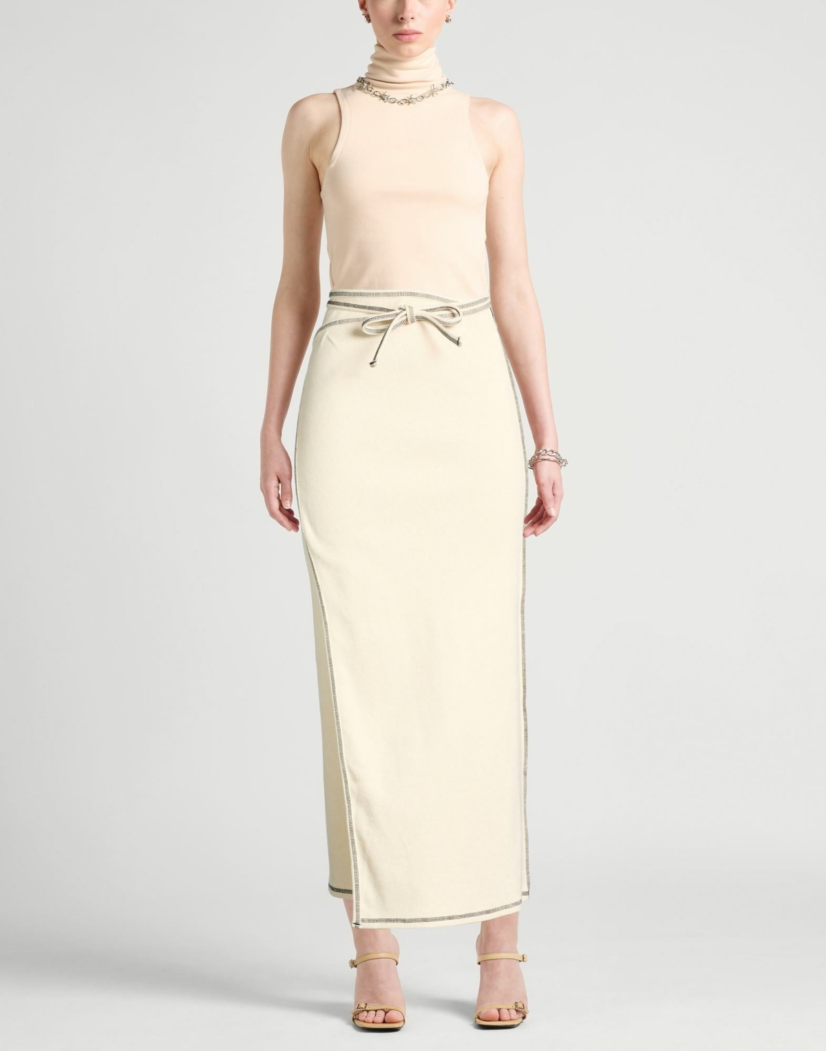 Baserange Womens Maxi skirt Cream