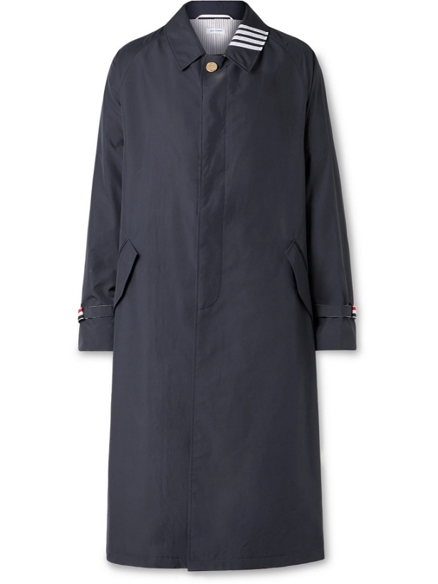 Photo: THOM BROWNE - Belted Striped Ripstop Parka - Blue - 1