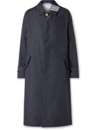 THOM BROWNE - Belted Striped Ripstop Parka - Blue - 1