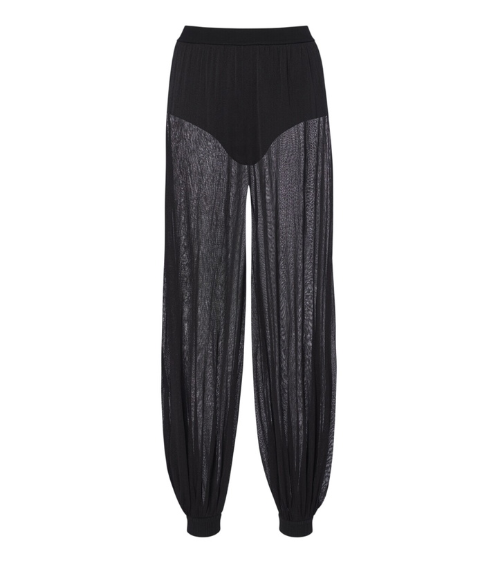 Photo: Simkhai Flora sheer knit balloon pants
