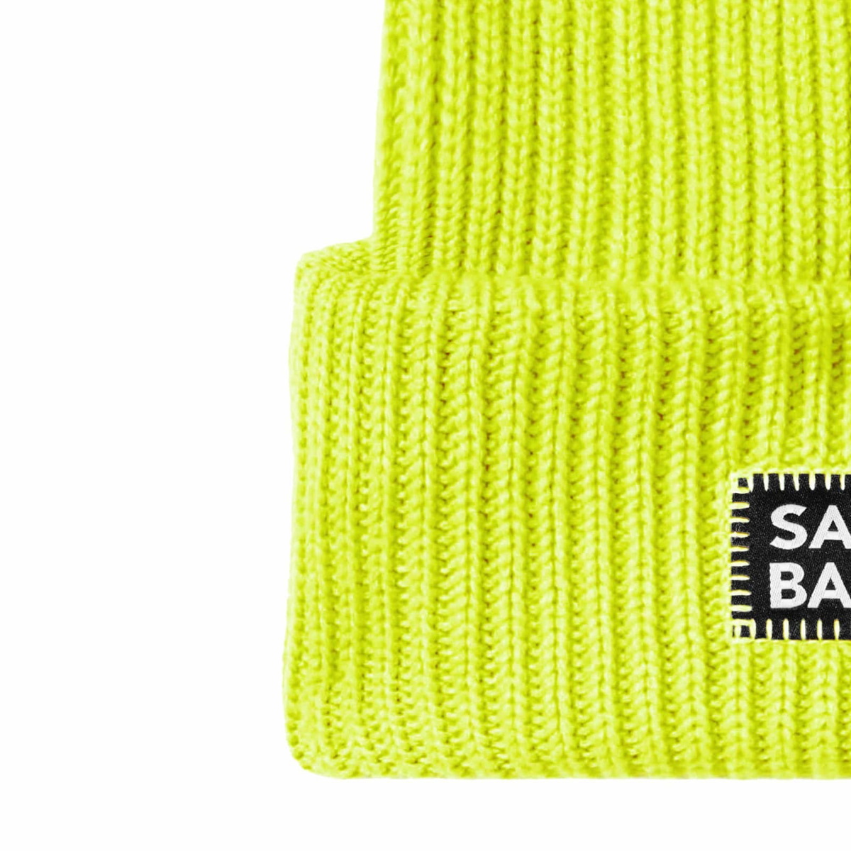 MC2 Saint Barth Man Fluo Yellow Knit Beanie MC2 Saint Barth