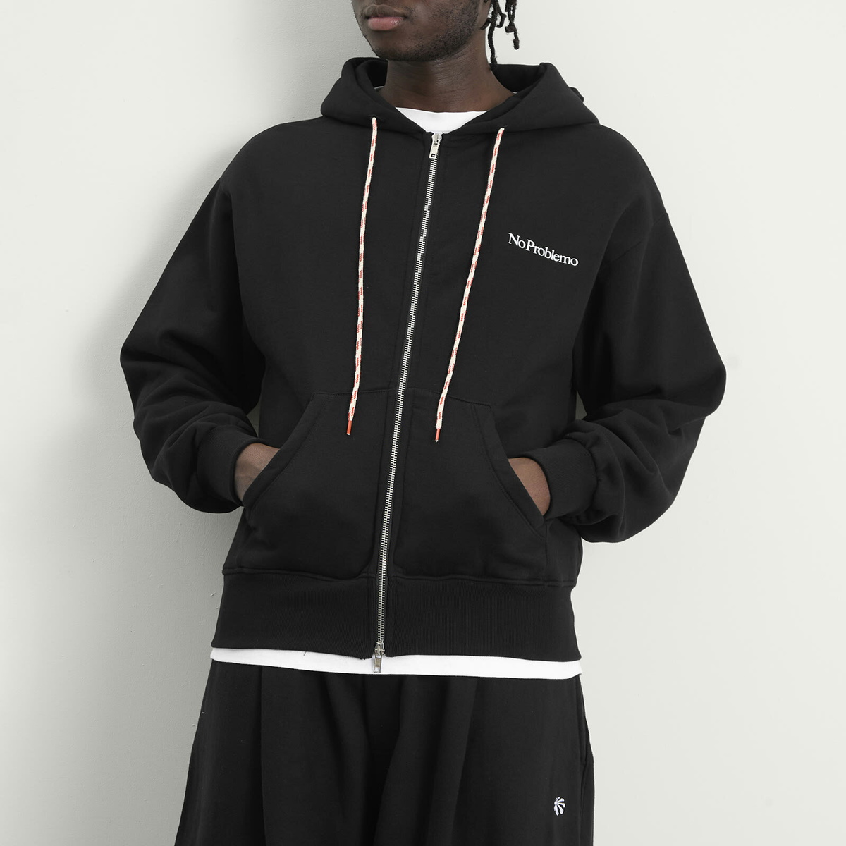 No Problemo Men's Mini Problemo Zip Hoodie in Black