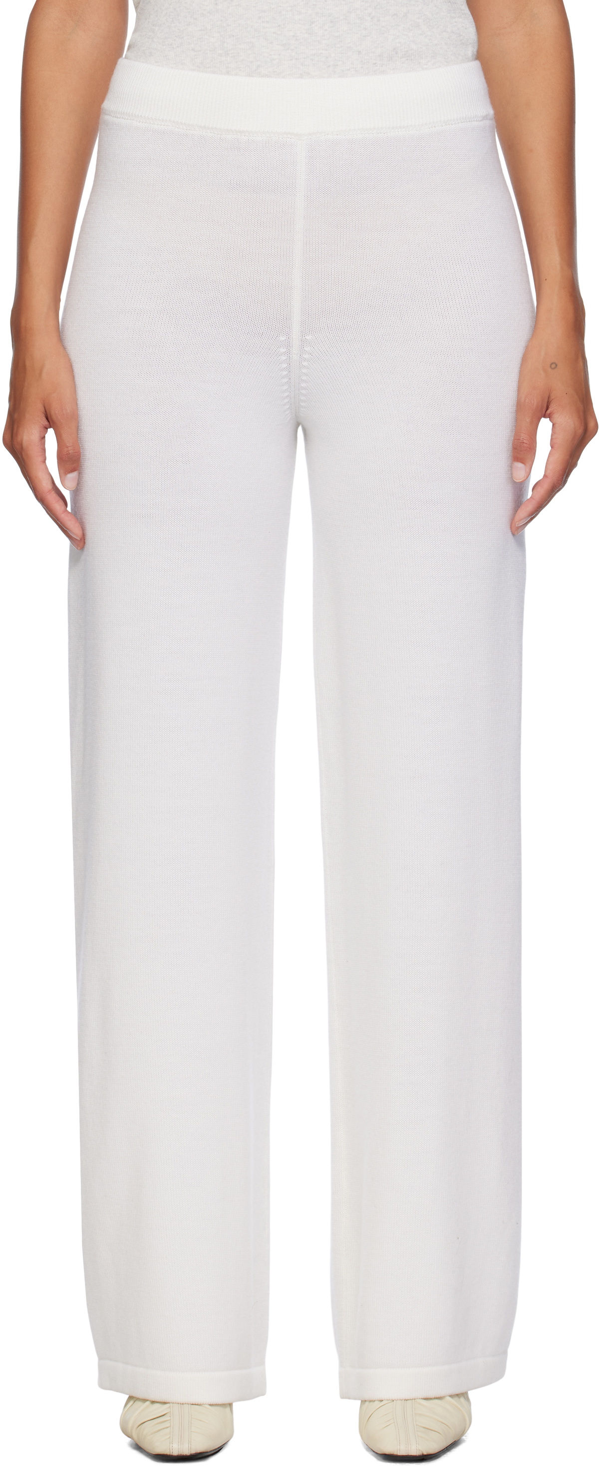 Max Mara Leisure White Epopea Lounge Pants