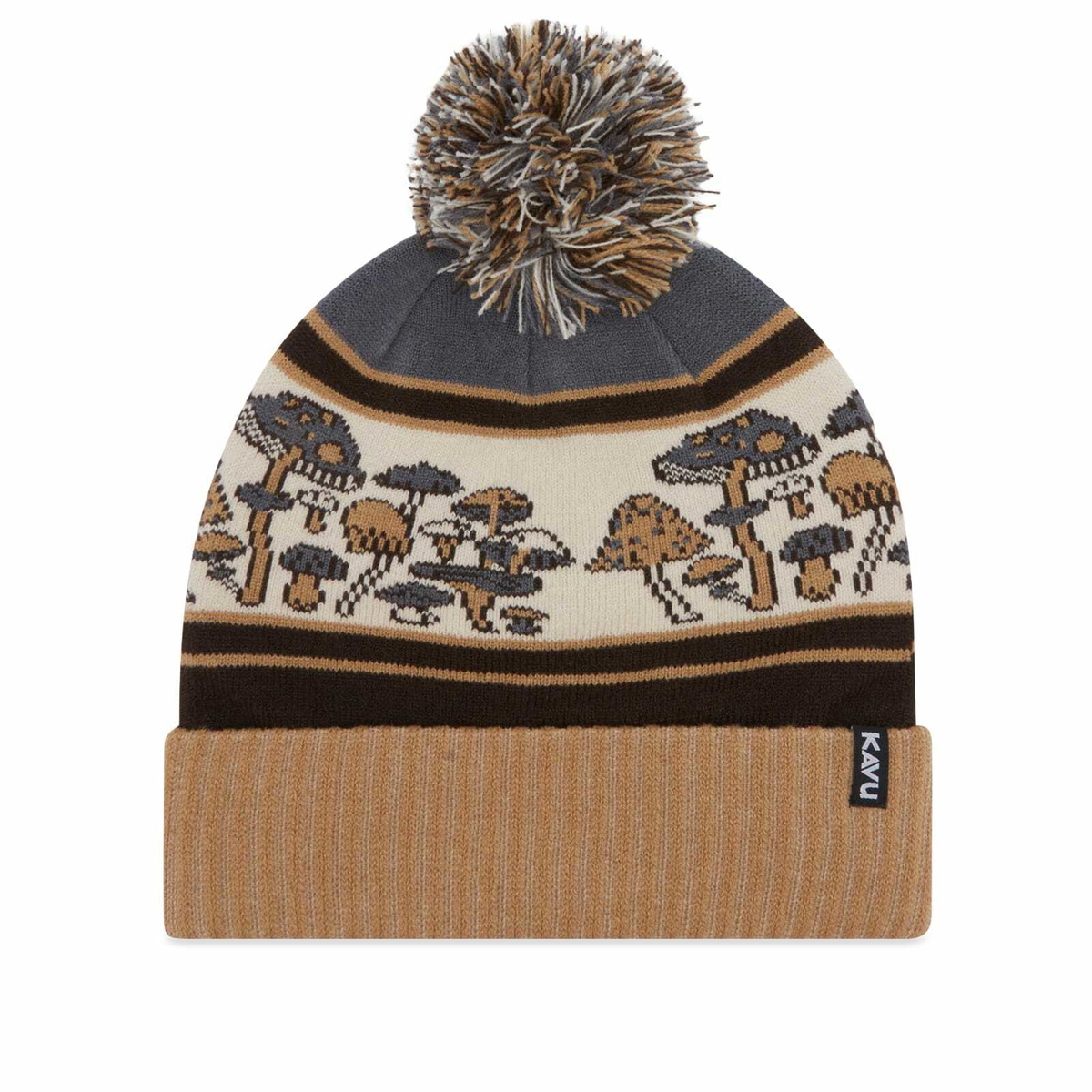 KAVU Men's Herschel Jacquard Knitted Beanie in Much Room 
