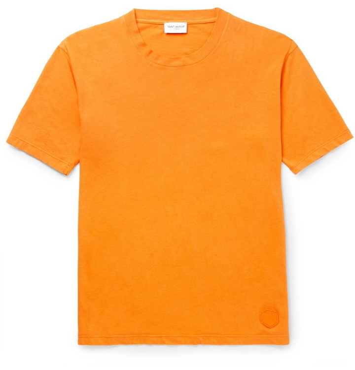 Photo: Saint Laurent - Cotton-Jersey T-Shirt - Men - Yellow