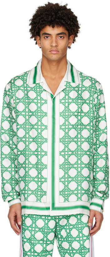 Photo: Casablanca Green 'Le Monogramme' Shirt