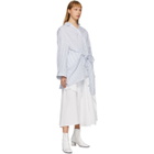 Enfold White Broad Random Hem Skirt