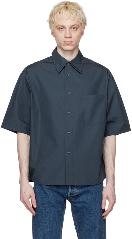 Photo: Calvin Klein Navy Oversized Button-Down Shirt