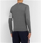 Thom Browne - Striped Merino Wool Sweater - Gray