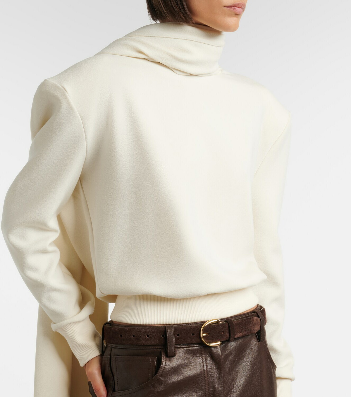 Magda Butrym Draped scarf-detail cotton sweatshirt