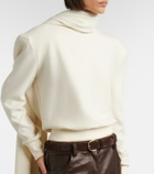Magda Butrym Draped scarf-detail cotton sweatshirt