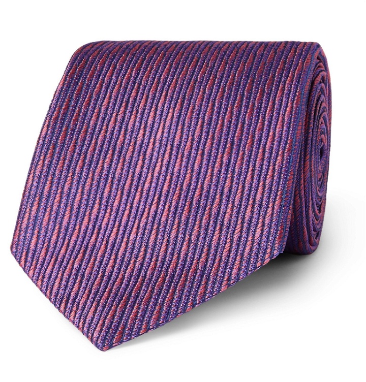 Photo: Charvet - 7.5cm Silk-Jacquard Tie - Purple