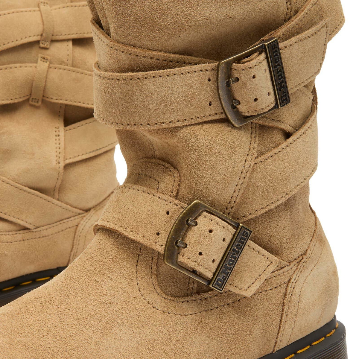 Dr. Martens Women's Anistone Strap High Boot in Savannah Tan Bronx Suede