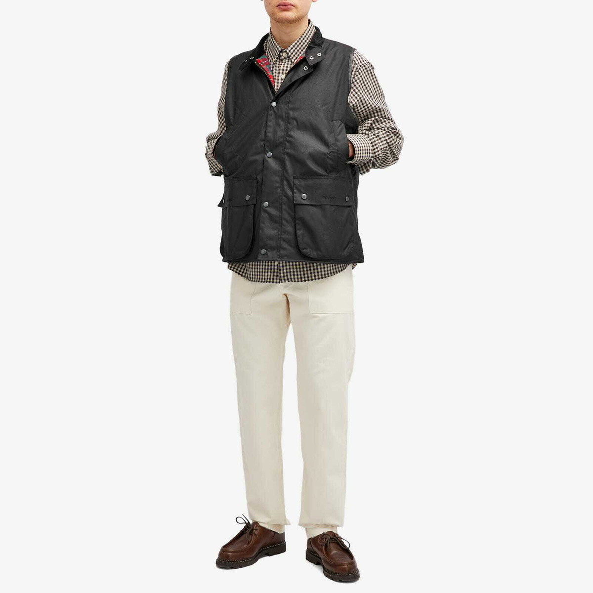 Barbour Men's x Baracuta Wax Gilet in Black Barbour