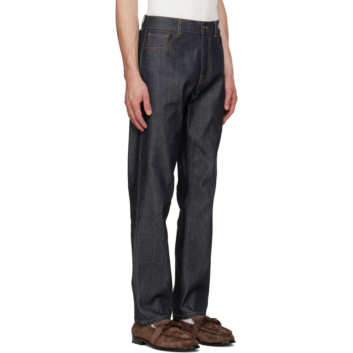 Lanvin Navy Straight-Leg Jeans